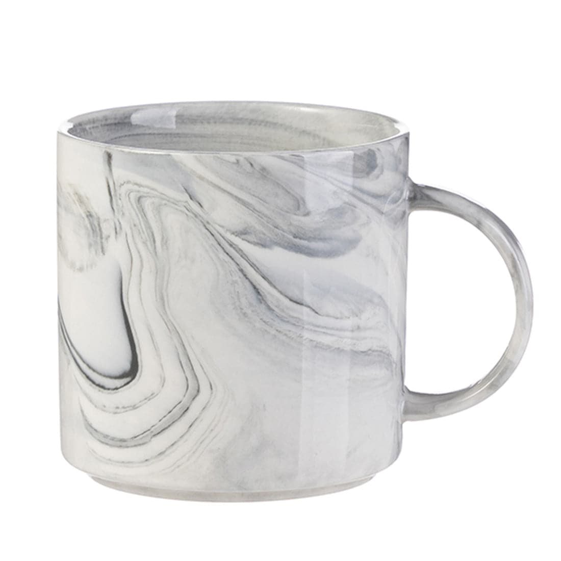 Pearl Coating™ 350ml Sublimation Marble Texture Ceramic Gray Stackable Mug - Case of 36 - Joto Imaging Supplies US