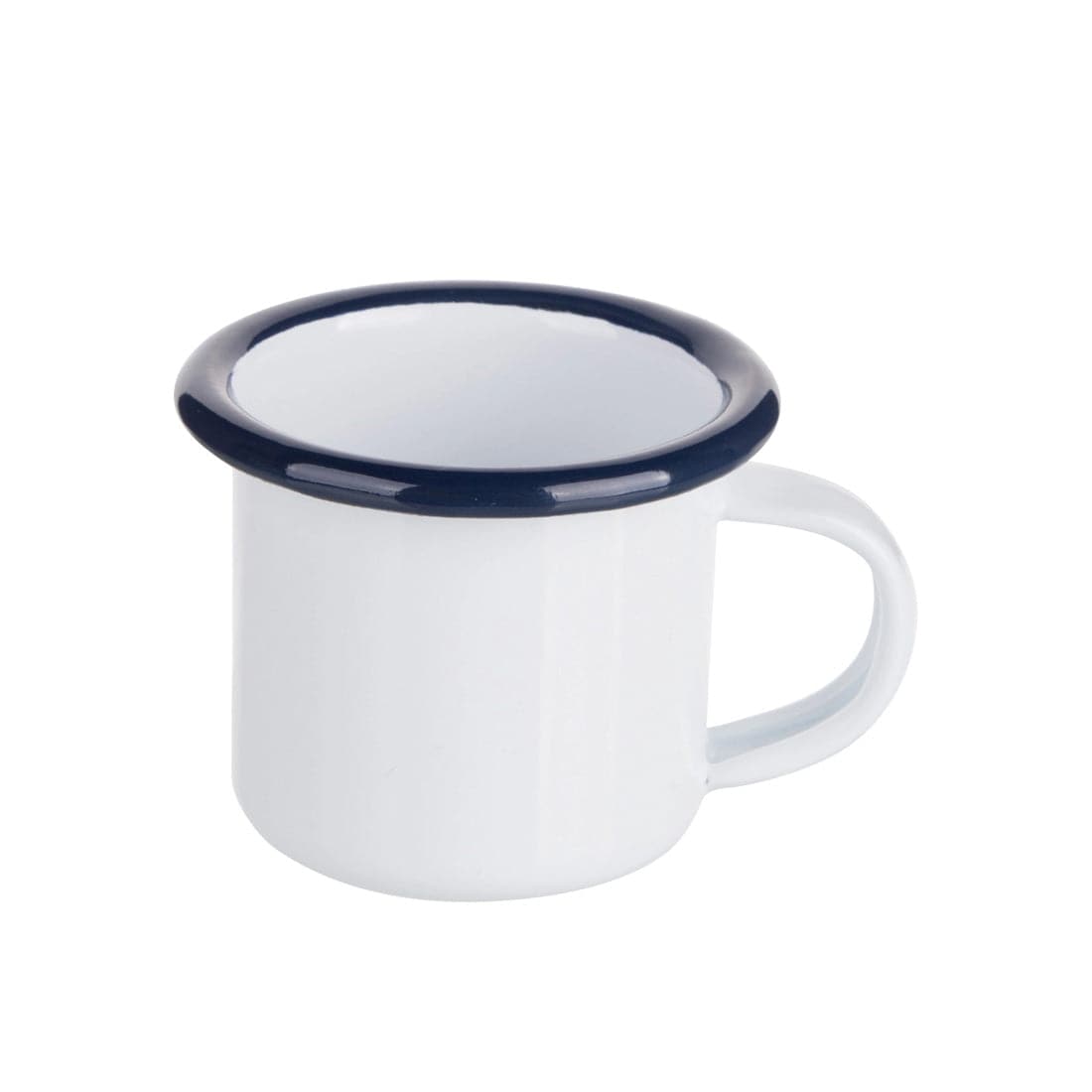 Pearl Coating™ 3oz/100ml Sublimation Enamel Mug with Blue Rim - Pack of 6 - Joto Imaging Supplies US