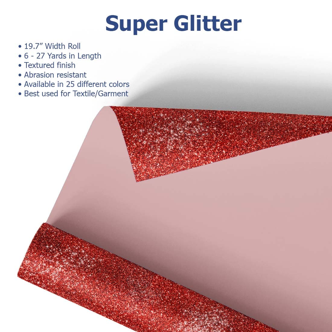 MultiCut™ Super Glitter Heat Transfer Vinyl 19.7" - Joto Imaging Supplies US