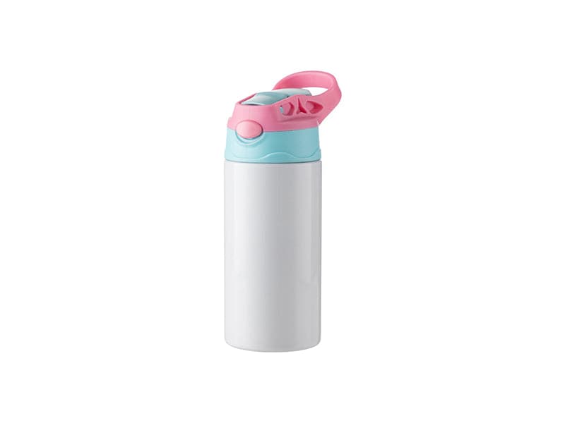 Joto Pearl Coating™ 12oz Sublimation Kids Stainless Steel Bottle with Silicon Straw Cap - Case of 5 - Joto Imaging Supplies US