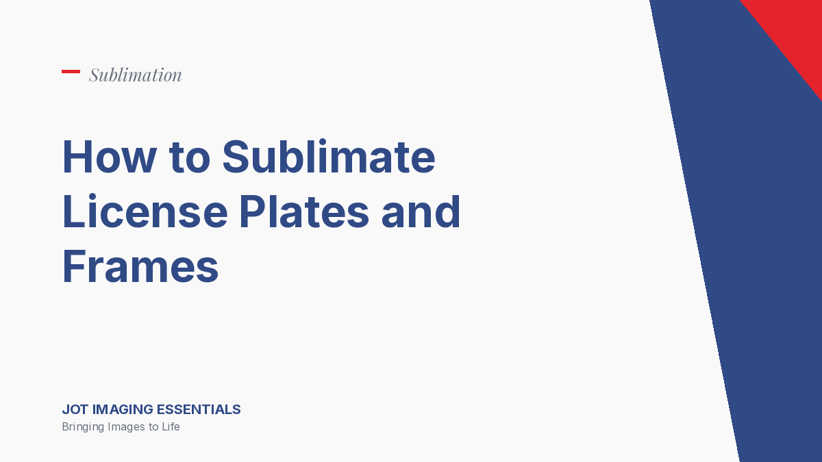 How to Sublimate License Plates and Frames