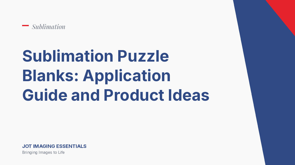 Sublimation Puzzle Blanks: Application Guide and Product Ideas