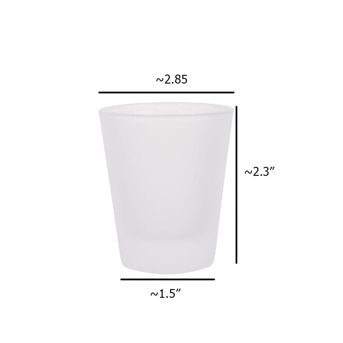 Pearl Coating™ 1.5oz Sublimation Shot Glass Frosted - Pack of 12 - Joto Imaging Supplies US