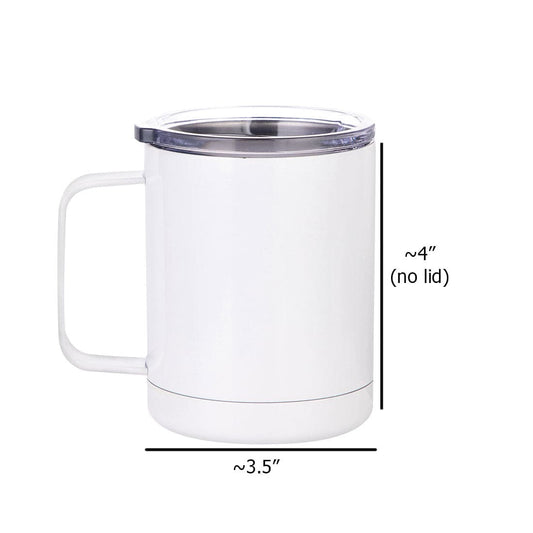 Pearl Coating™ 12oz Sublimation Stainless Steel Coffee Cup with Lid - Pack of 5 - Joto Imaging Supplies US