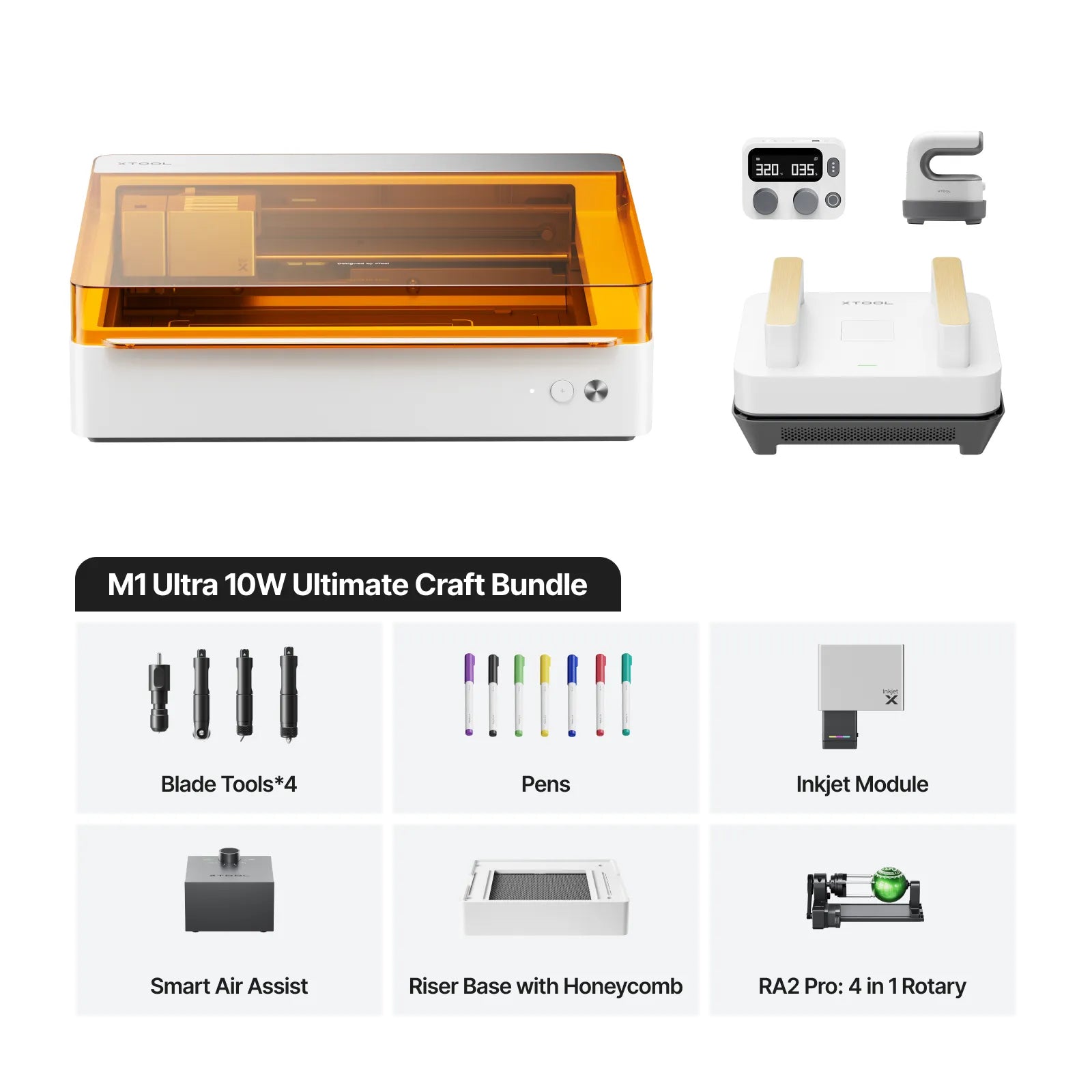 xTool M1 Ultra 10W Ultimate Craft Bundle - JOT Imaging Essentials