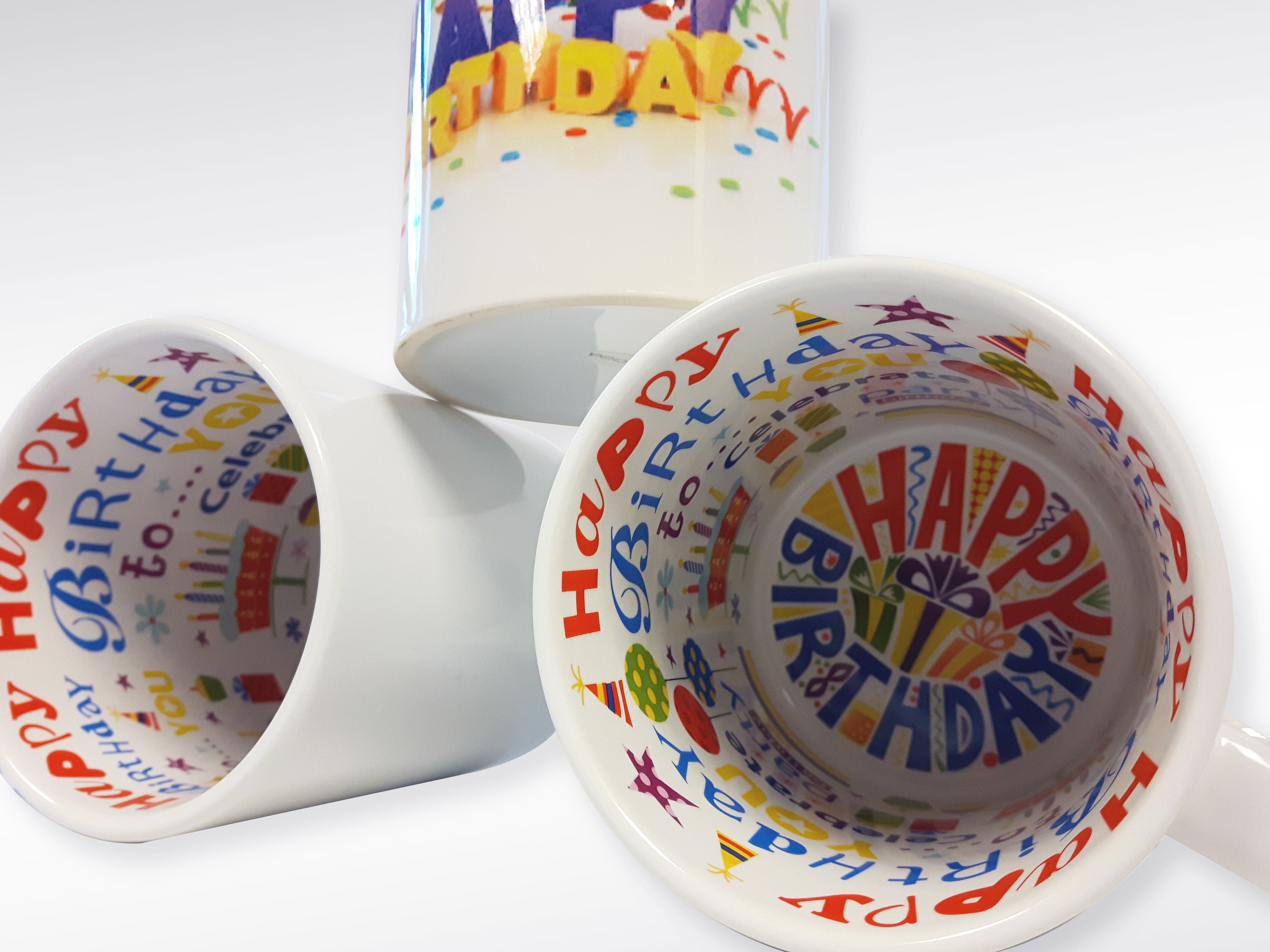 Pearl Coating™ 11oz Sublimation Ceramic Birthday White Mug - Case of 36 - Joto Imaging Supplies US