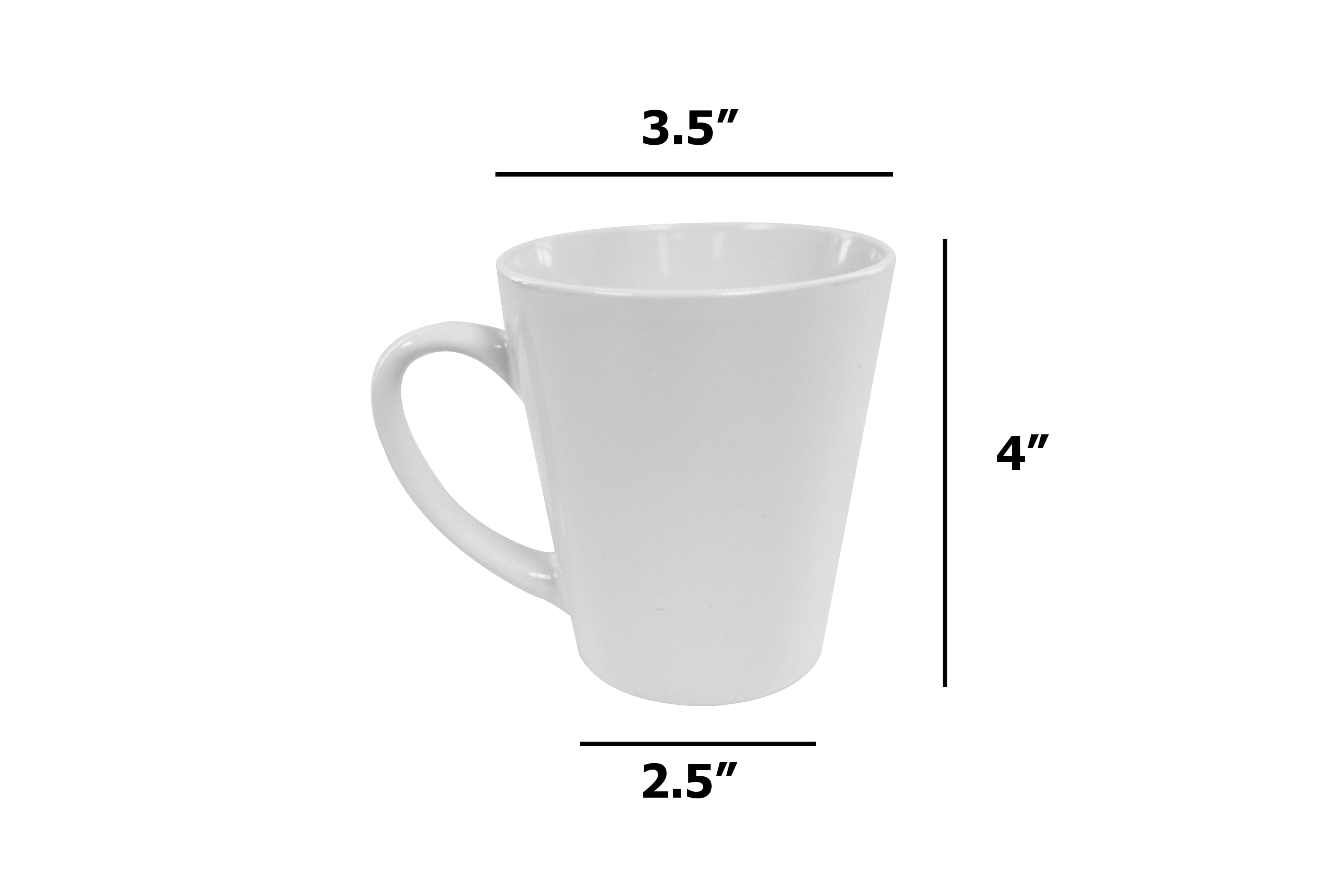 Pearl Coating™ 12oz Sublimation Latte White Mug - Case of 36 - Joto Imaging Supplies US