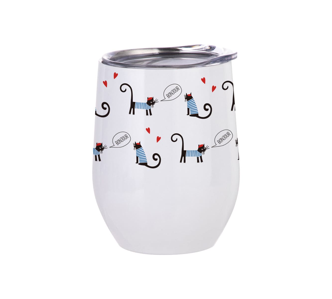 Pearl Coating™ 12oz Sublimation Stainless Steel Stemless Wine Cup with Lid White - Pack of 5 - Joto Imaging Supplies US