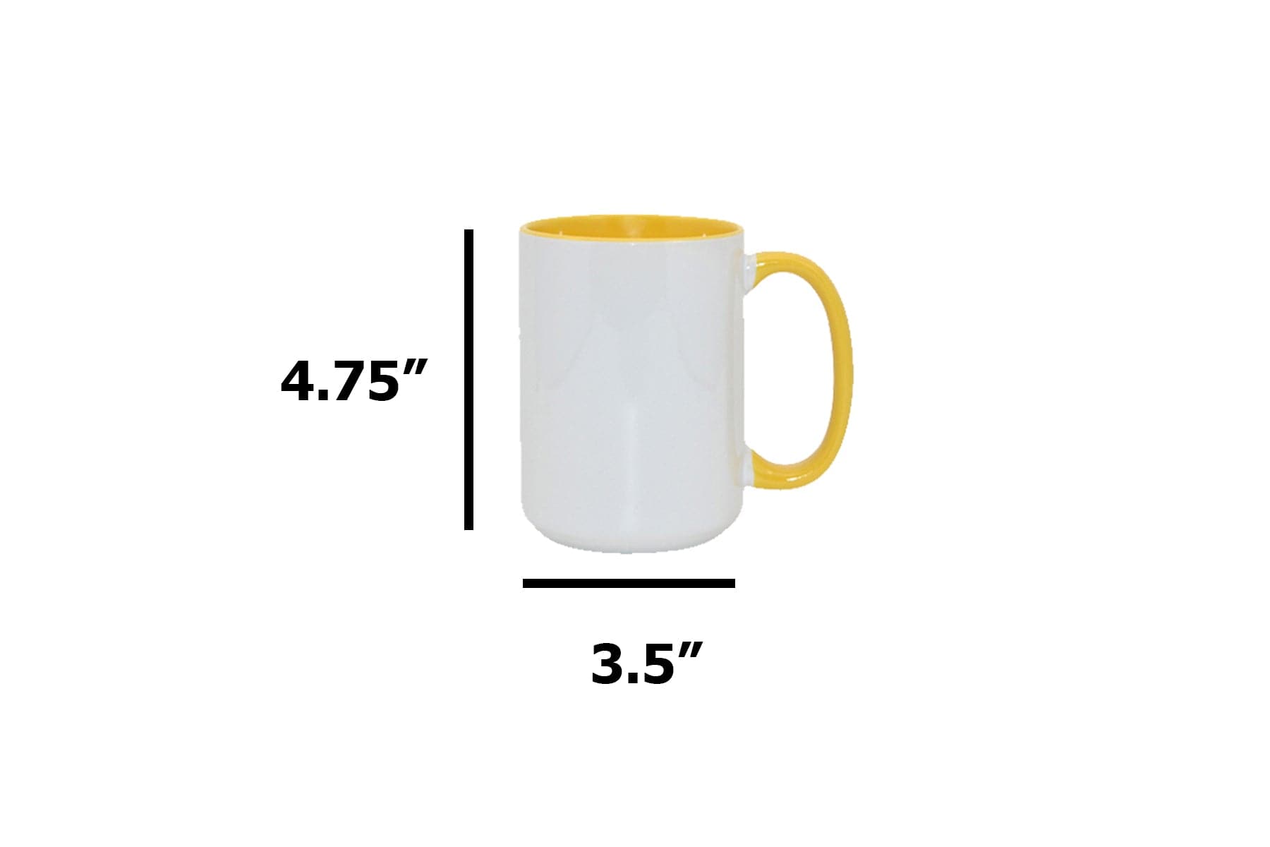 Pearl Coating™ 15oz Sublimation Inner Colored Sublimation Mug - Case of 36 - Joto Imaging Supplies US