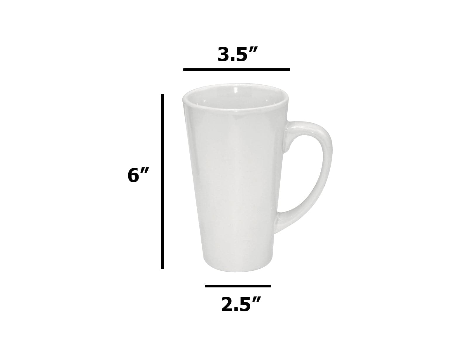Pearl Coating™ 17oz Sublimation Latte White Mug - Case of 24 - Joto Imaging Supplies US