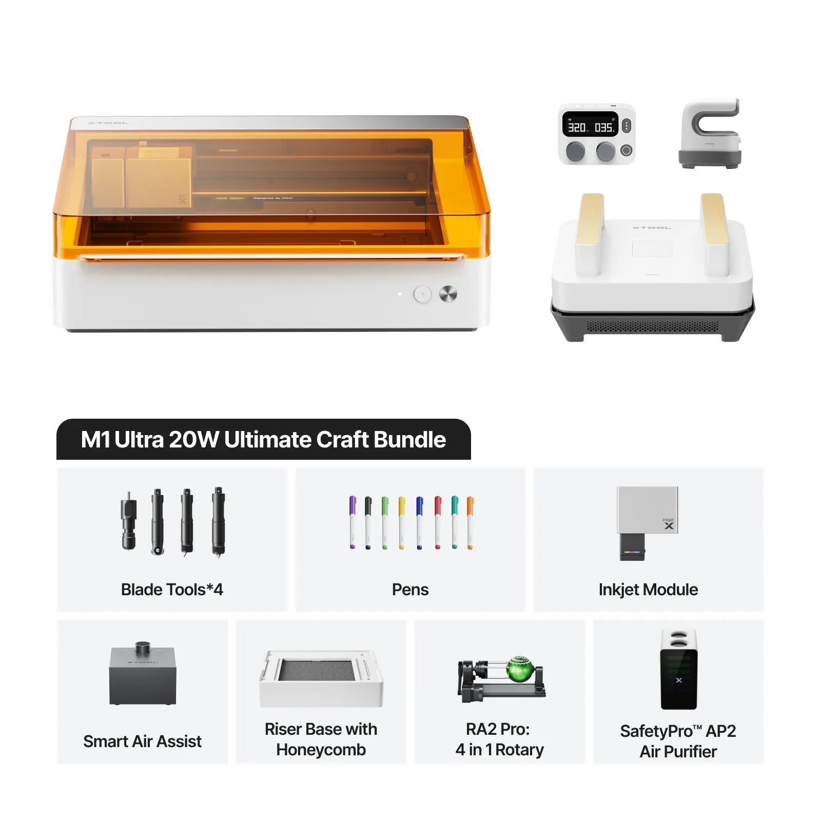xTool M1 Ultra 20W Ultimate Craft Bundle - JOT Imaging Essentials