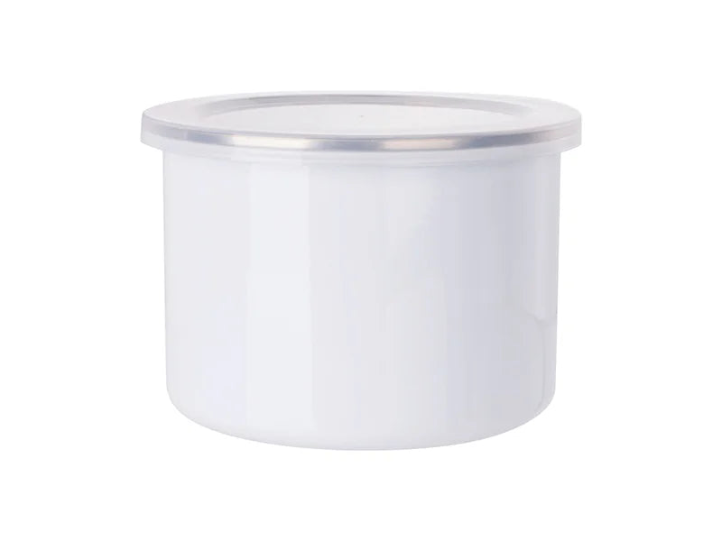 Pearl Coating™ Sublimation Enamel Bowl with lid- Pack of 8 - Joto Imaging Supplies US