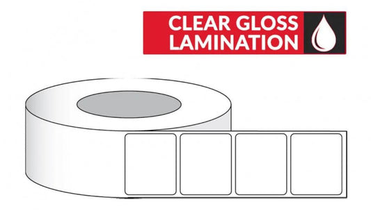 3 in x 2.5 in Clear Gloss Lamination Label roll for IColor 250 (750/roll) - Joto Imaging Supplies US