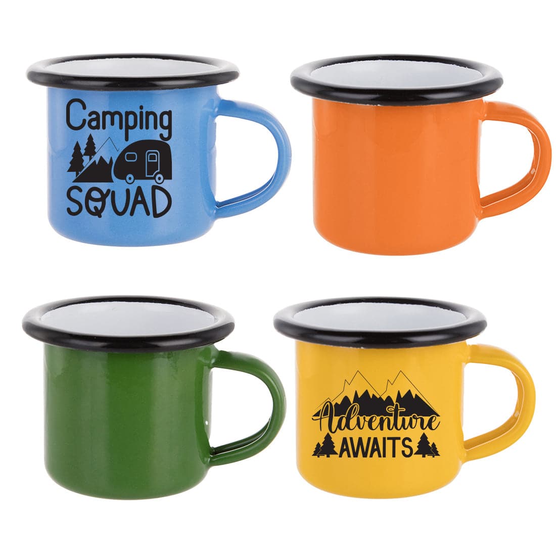 3oz/100ml Sublimation Colored Enamel Mug - Pack of 12