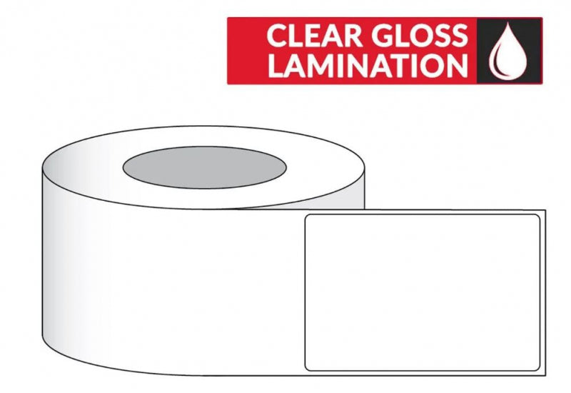 4.25 in x 6 in Clear Gloss Lamination Label roll for IColor 250 (325/roll) - Joto Imaging Supplies US