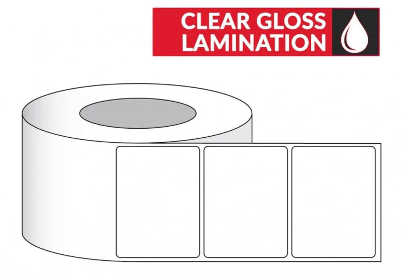 4 in X 3 in Clear Gloss Lamination Label roll for IColor 250 (625/roll) - Joto Imaging Supplies US