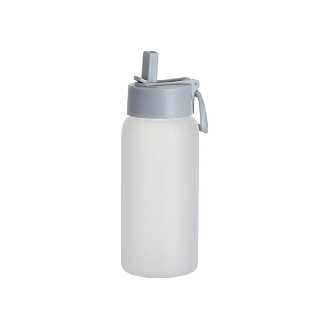 Pearl Coating™ 25oz Sublimation Frosted Glass Sports Bottle with Grey Straw Lid - Pack of 6 - Joto Imaging Supplies US