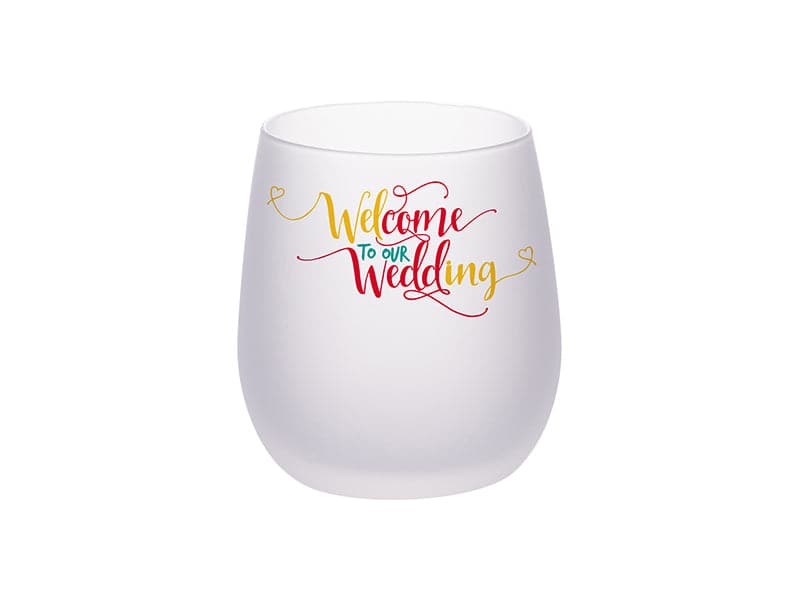 Pearl Coating™ 10oz Sublimation Stemless Wine Glass Frosted - Pack of 12 - Joto Imaging Supplies US