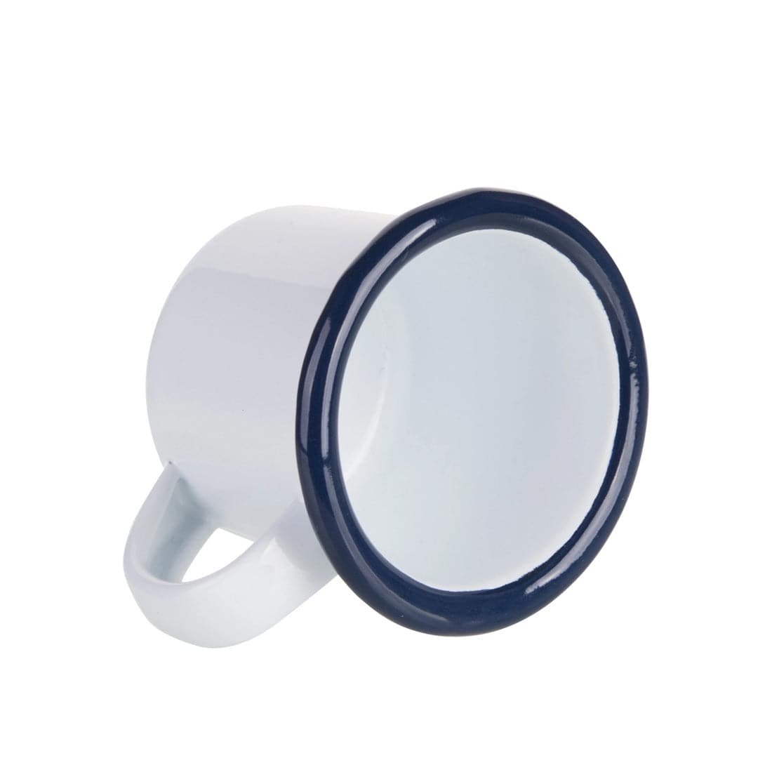 Pearl Coating™ 3oz/100ml Sublimation Enamel Mug with Blue Rim - Pack of 6 - Joto Imaging Supplies US