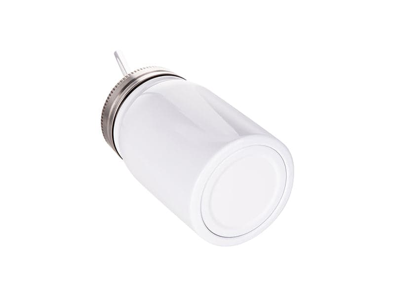 Pearl Coating™ 17oz Sublimation White Stainless Steel Mason Tumbler with Straw - Pack of 5 - Joto Imaging Supplies US