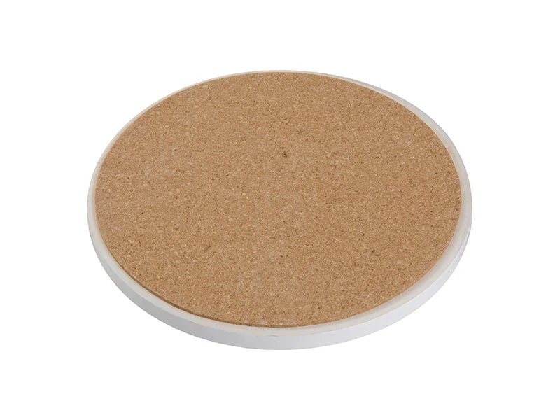 Pearl Coating™ Sublimation Ceramic Coaster With Cork - Pack of 12 - Joto Imaging Supplies US