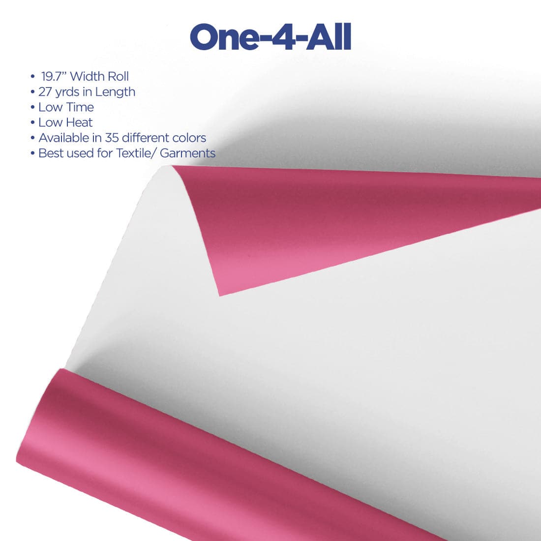 Multicut™ One-4-All™ Transfer Vinyl 19.7" x  30, 27, 12, 6 Yards - Joto Imaging Supplies US