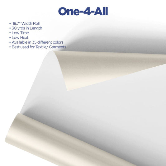Multicut™ One-4-All™ Transfer Vinyl 19.7" x  30 Yards - Joto Imaging Supplies US