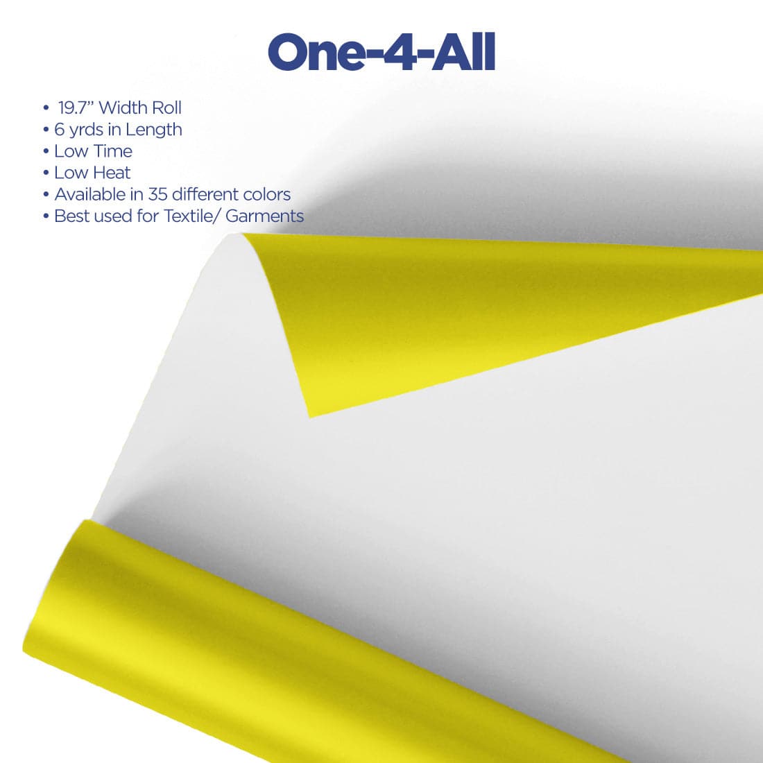 Multicut™ One-4-All™ Transfer Vinyl 19.7" x  30, 27, 12, 6 Yards - Joto Imaging Supplies US