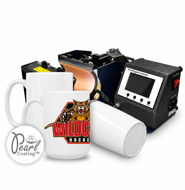 Mug Starter Bundle – Joto 2-Element Mug Press + 11oz White Mugs
