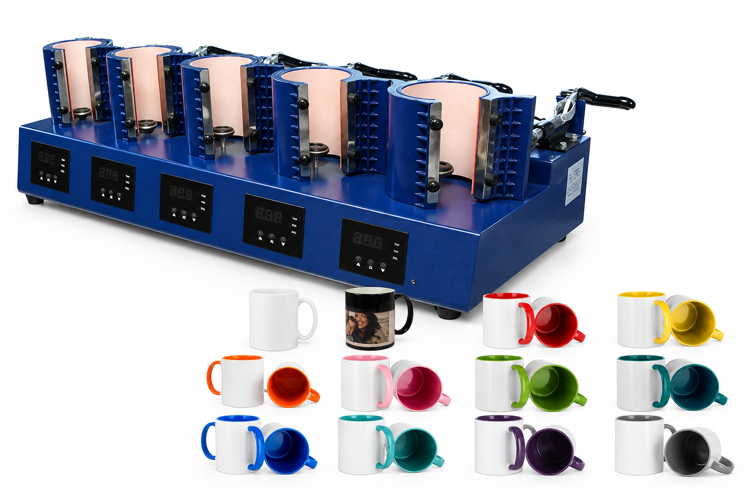 Mug Production Bundle – Joto 5-Station Mug Press + 36 x 11oz Mugs