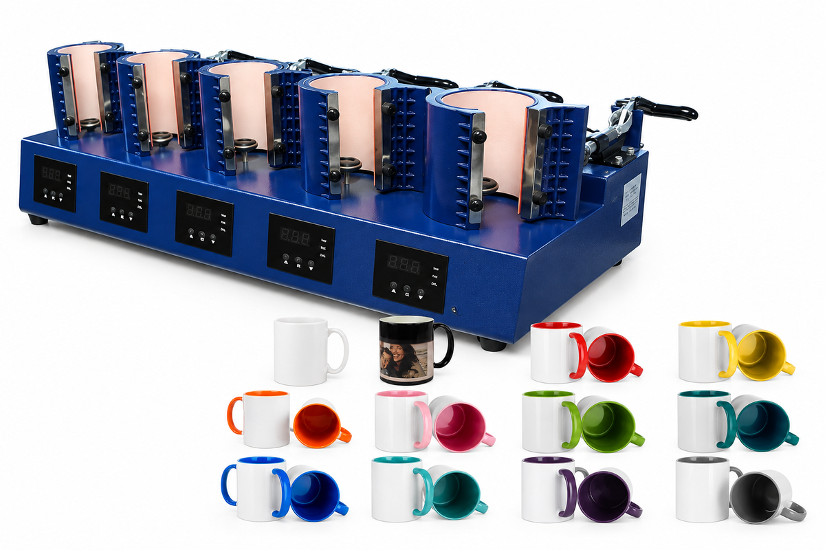 Mug Production Bundle – Joto 5-Station Mug Press + 36 x 11oz Mugs