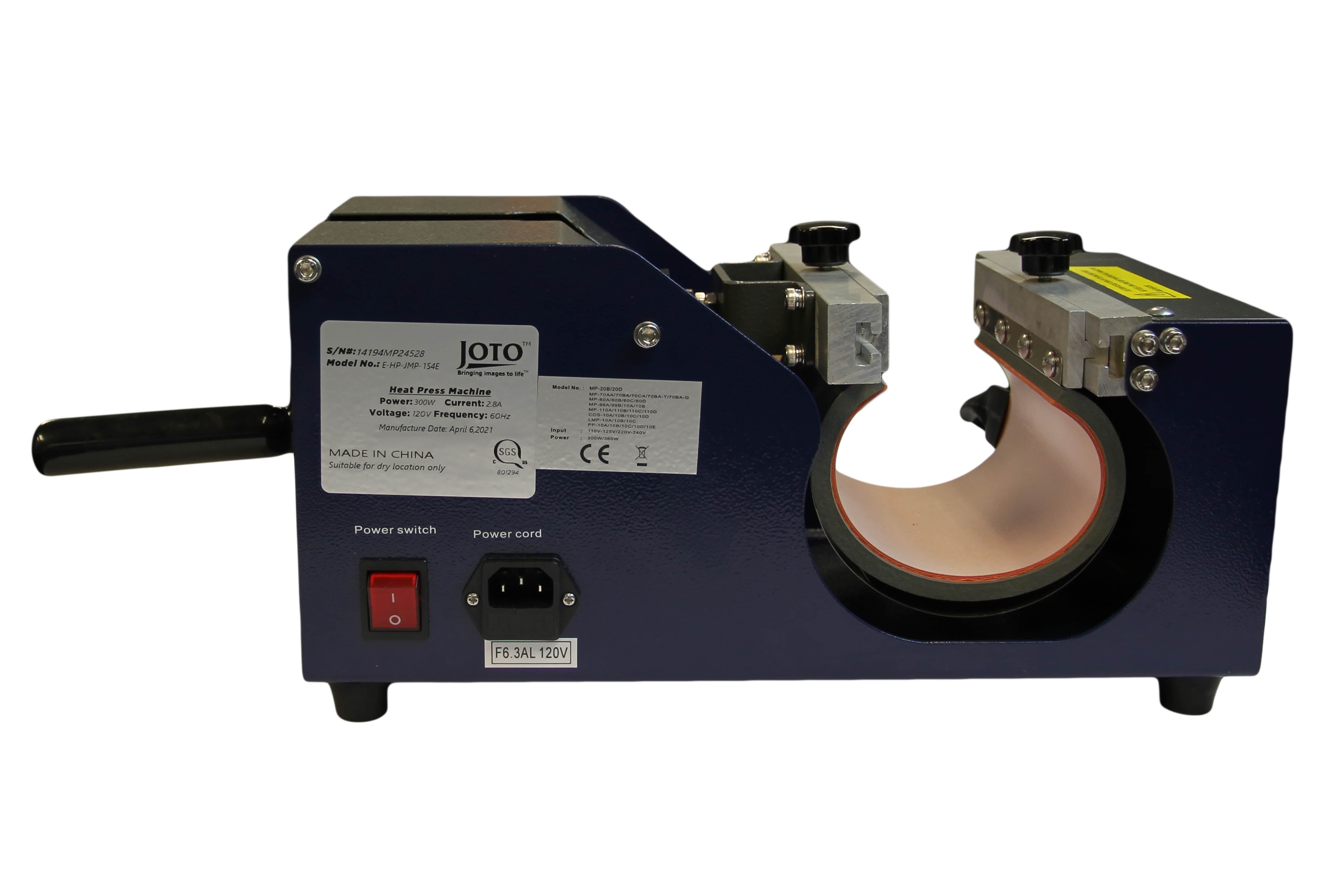 Joto Digital Mug Press -Single Station Includes 4 Elements - Joto Imaging Supplies US