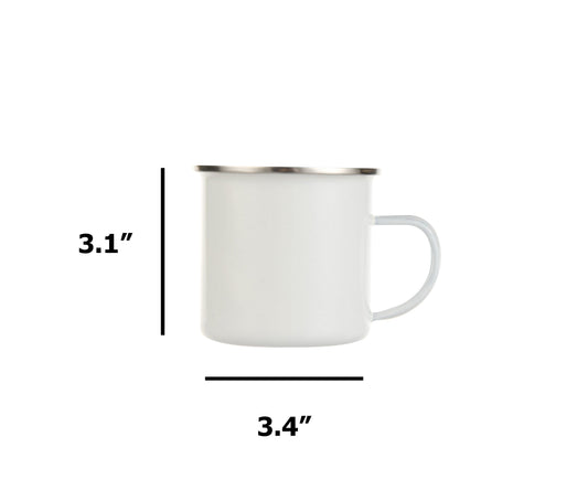 Pearl Coating™ 12oz Sublimation Enamel Cup - Pack of 12 - Joto Imaging Supplies US