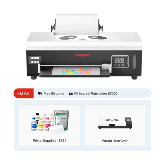 Procolored F8 Panda DTF Printer 8.2" A4 L800 - Joto Imaging Supplies US