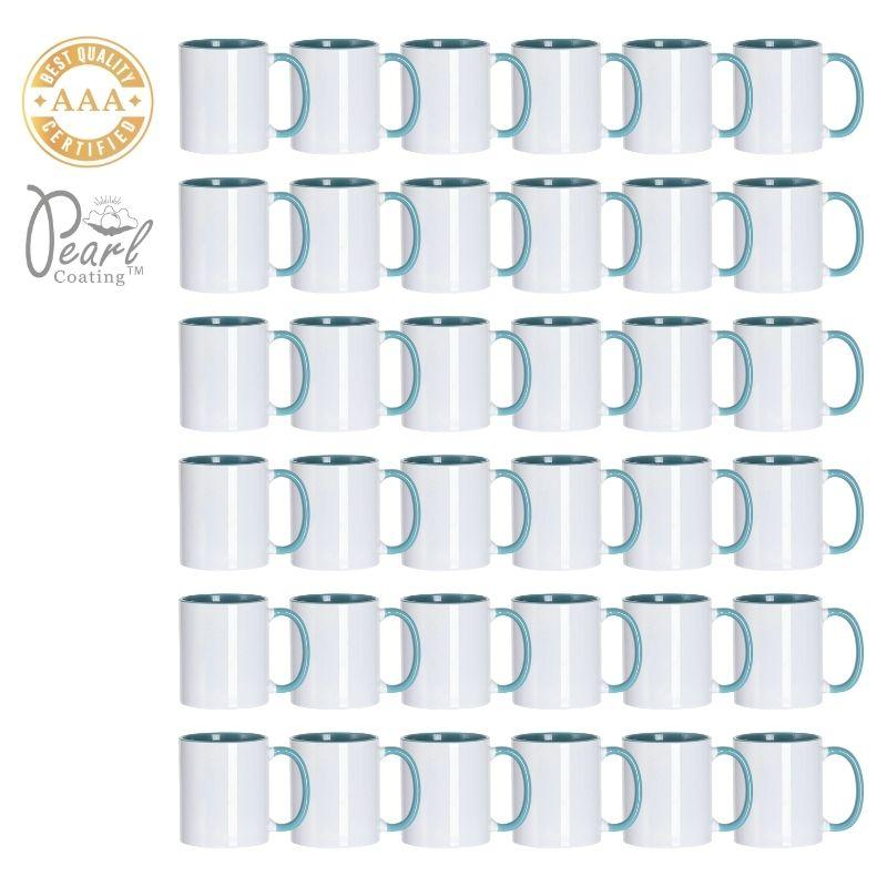 Pearl Coating 11oz Inner Colored Sublimation Mug 36 Pieces
