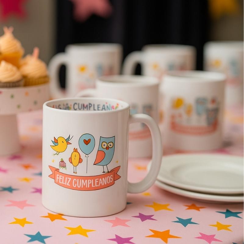 Pearl Coating 11oz Sublimation Ceramic Birthday Mug Spanish