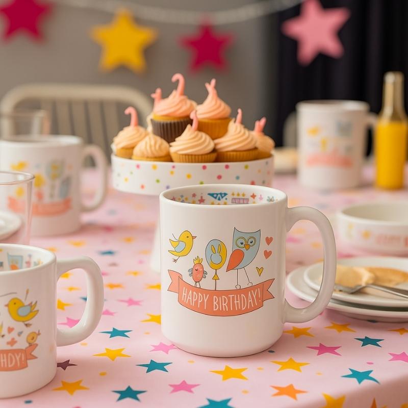 Pearl Coating 11oz Sublimation Ceramic Birthday White Mug