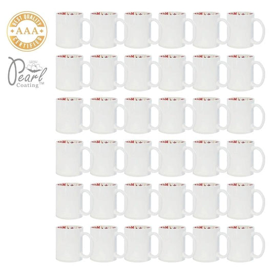 Pearl Coating 11oz Sublimation Ceramic Birthday White Mug 36 Pieces 