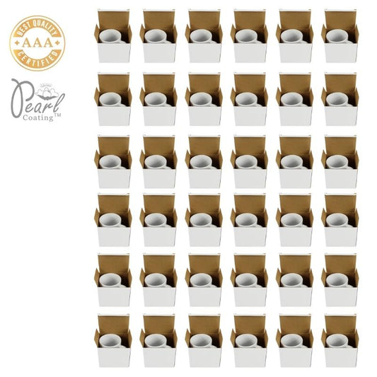 Pearl Coating 11oz Sublimation  White Mug with White Box 36 Pieces