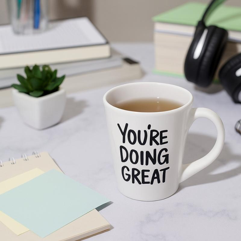 Pearl Coating 12oz Sublimation Latte White Mug