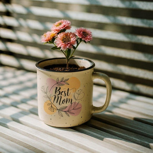 Pearl Coating 13oz Ceramic Birthday White Mug Mug