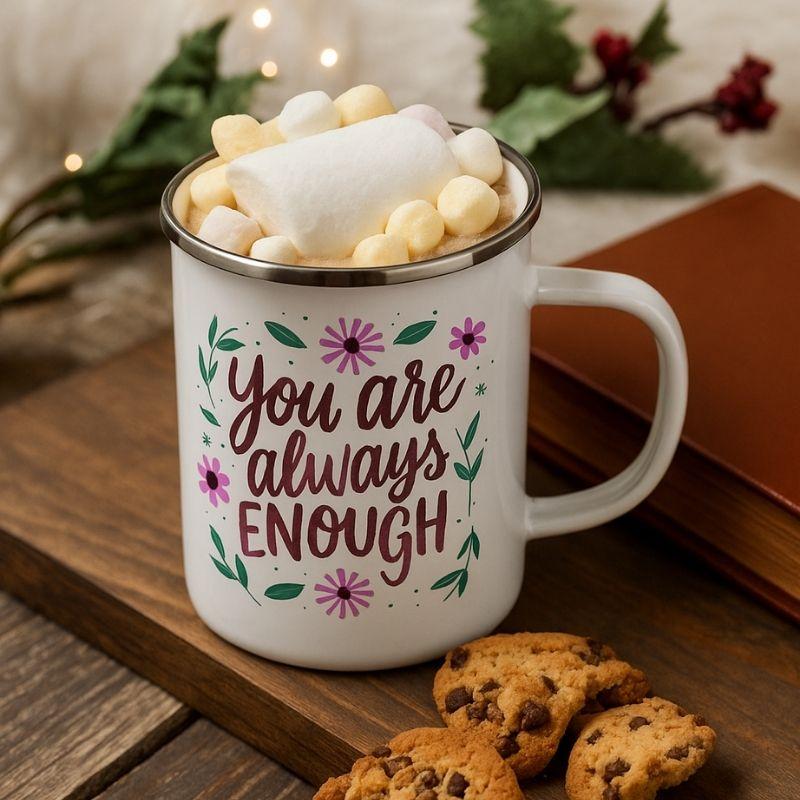 Pearl Coating 17oz 500ml Sublimation Camp Enamel Cup with Flat Bottom