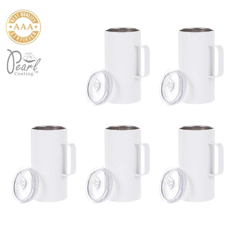 Pearl Coating 20oz 600ml Sublimation Stainless Steel Mug 5 Pieces