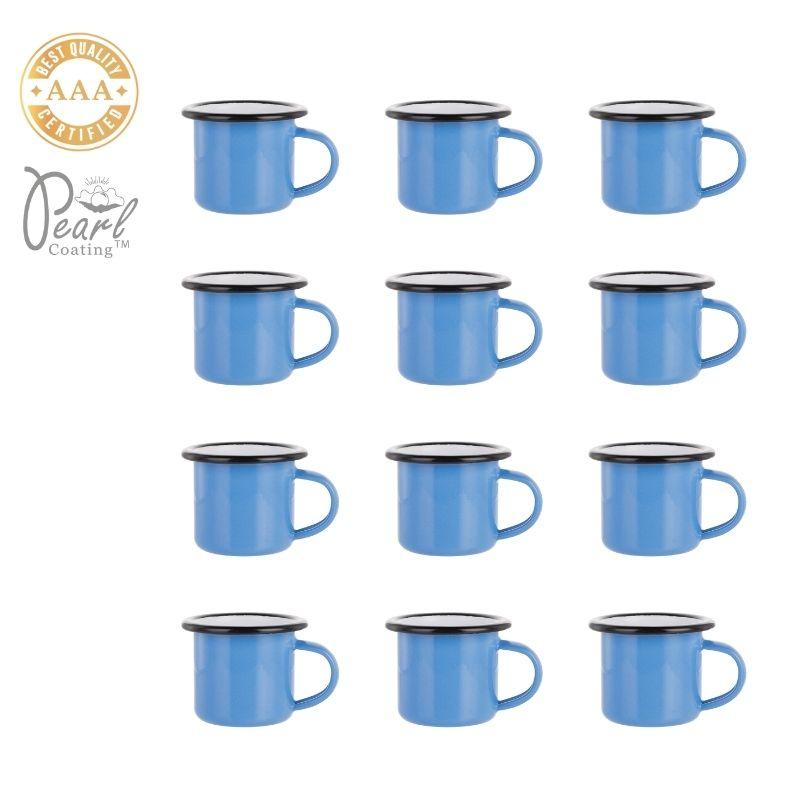 Pearl Coating 3oz100ml Sublimation Colored Camp Enamel Mug Pack of 12