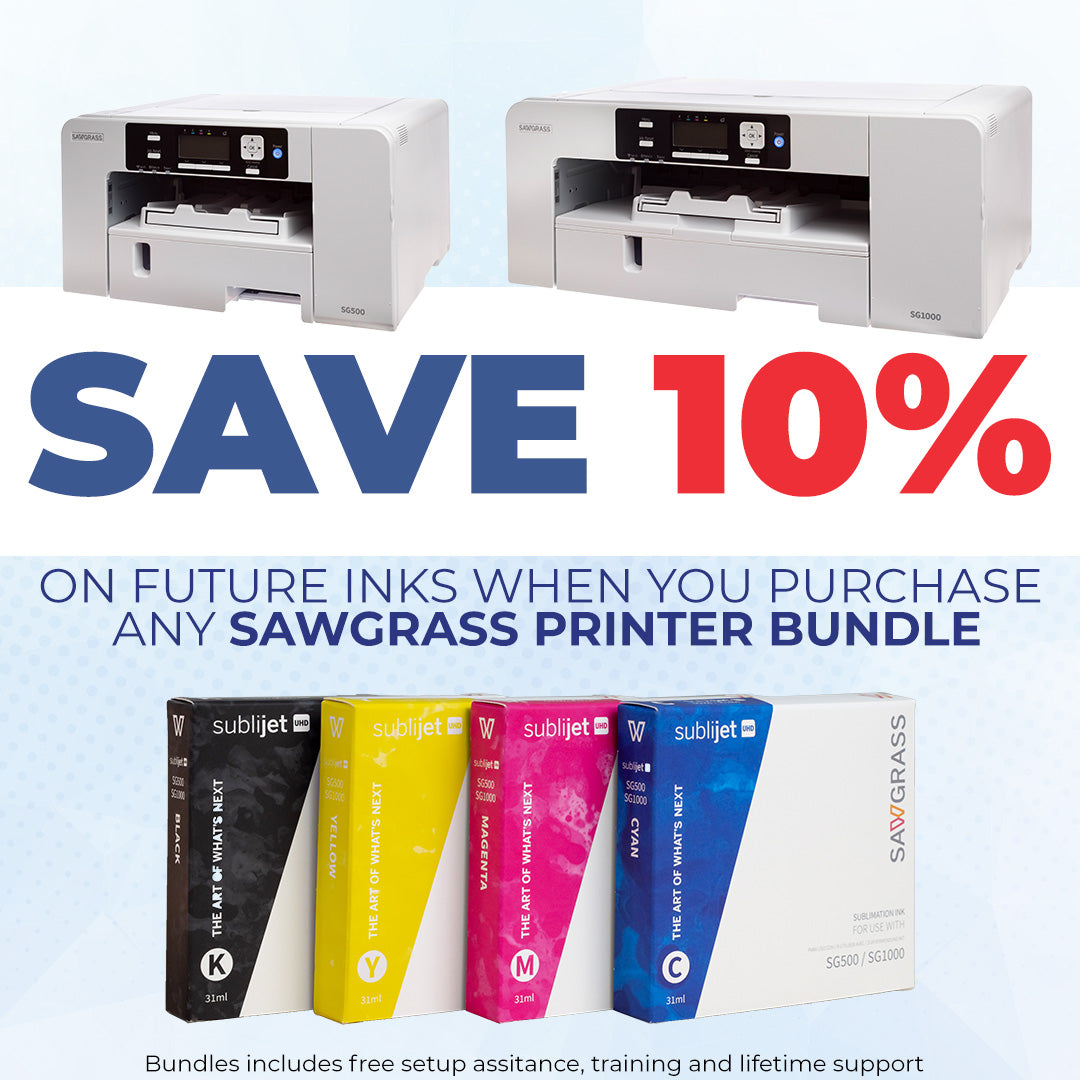 Save 10% with Joto's inks and Sawgrass Printer Bundle