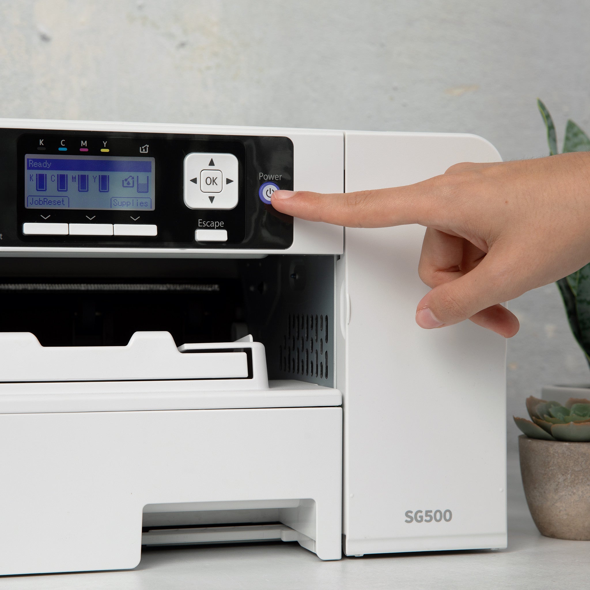 Sawgrass SG500 Sublimation Printer with 31ml Versiflex Kit & Paper 8.5x11, 100 sheet - Joto Imaging Supplies US