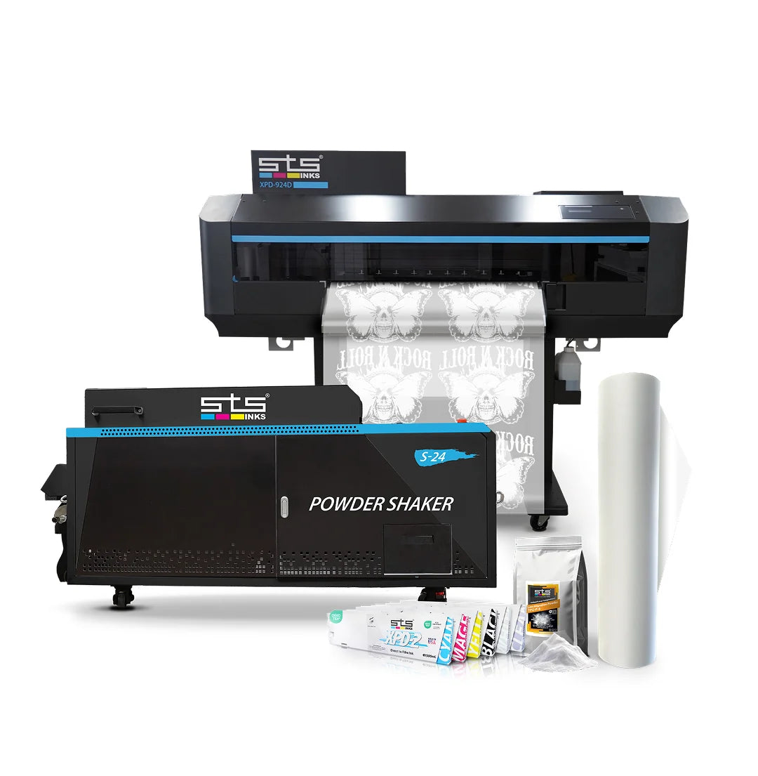 STS XPD-924D printer, STS inks and S24 powder shaker