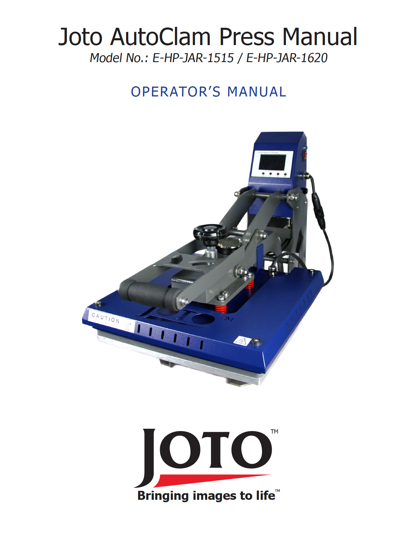 Joto AutoClam Press Manual
