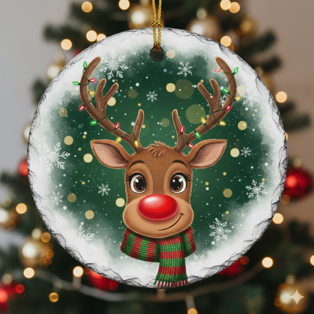 Pearl Coating™ Sublimation Round Hanging Slate with Hole - Pack of 10 - Joto Imaging Supplies US