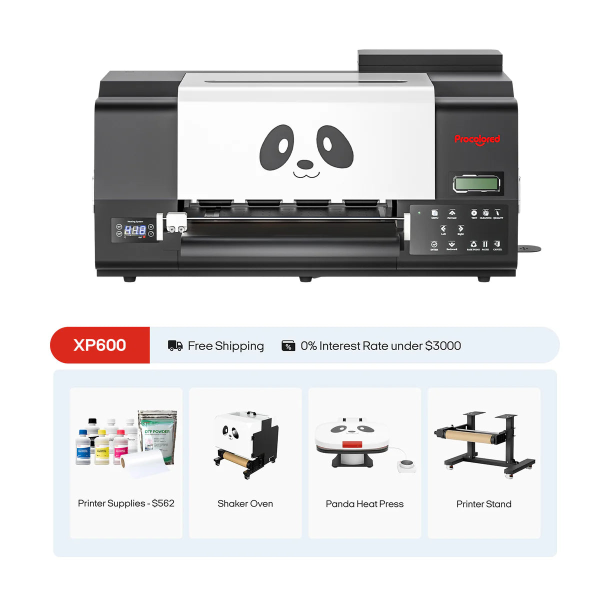 Procolored F13 Pro Panda DTF Printer 13" A3 Dual XP600 & Stand Ultimate Bundle - Joto Imaging Supplies US